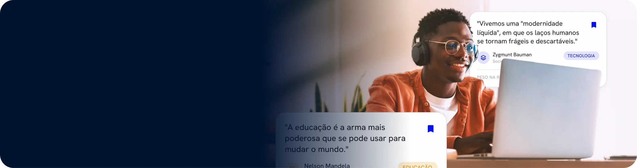 Citações com autor, tema e peso na redação
